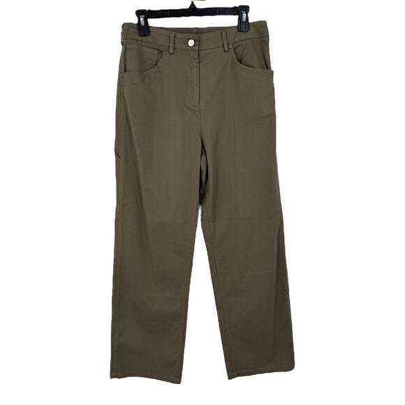 TWP Mila Stretch Cotton Pants olive size 4 - Picture 1 of 7